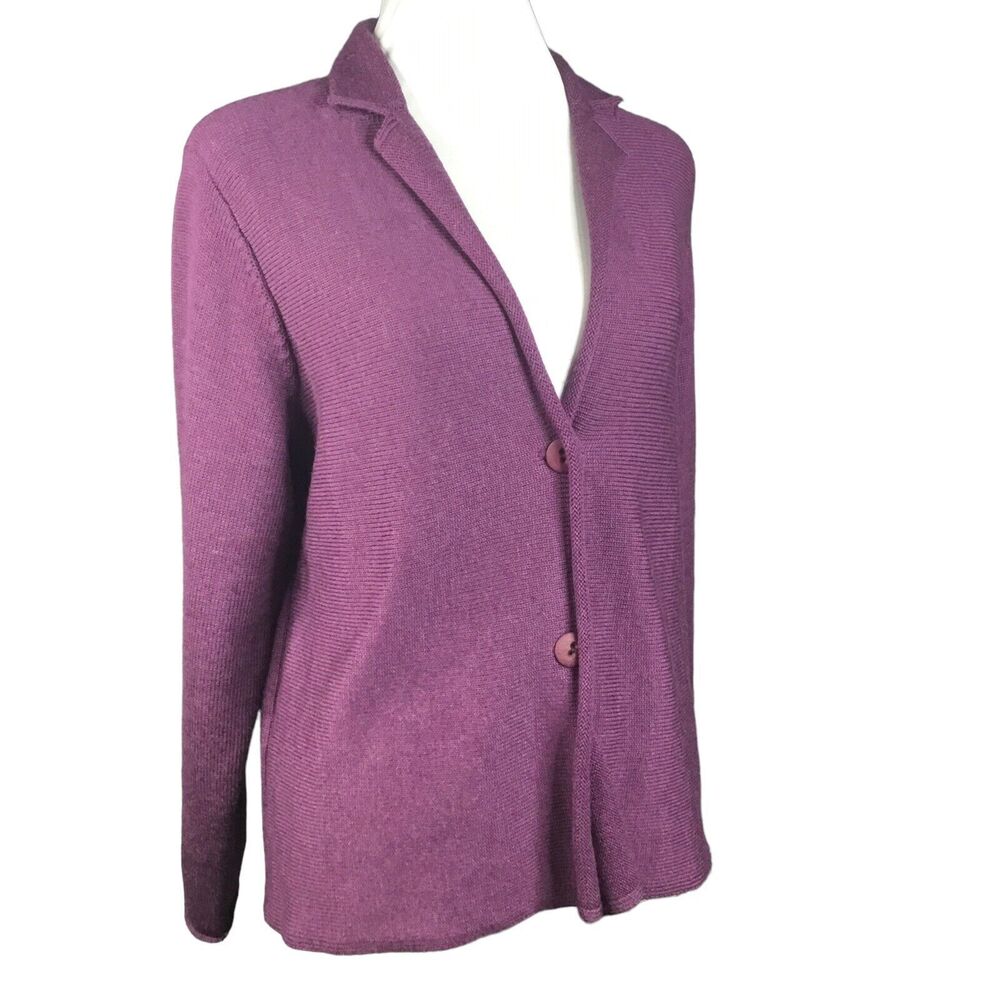 Eileen Fisher Open Front Knit Open Front Cardigan… - image 2